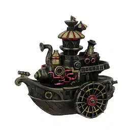 Veronese Design - Hand Painted Steampunk Style Airship Gondola Statue - Bronze