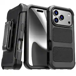RomeTech - Defender Rugged Case for Apple iPhone 17 Pro Max - Black