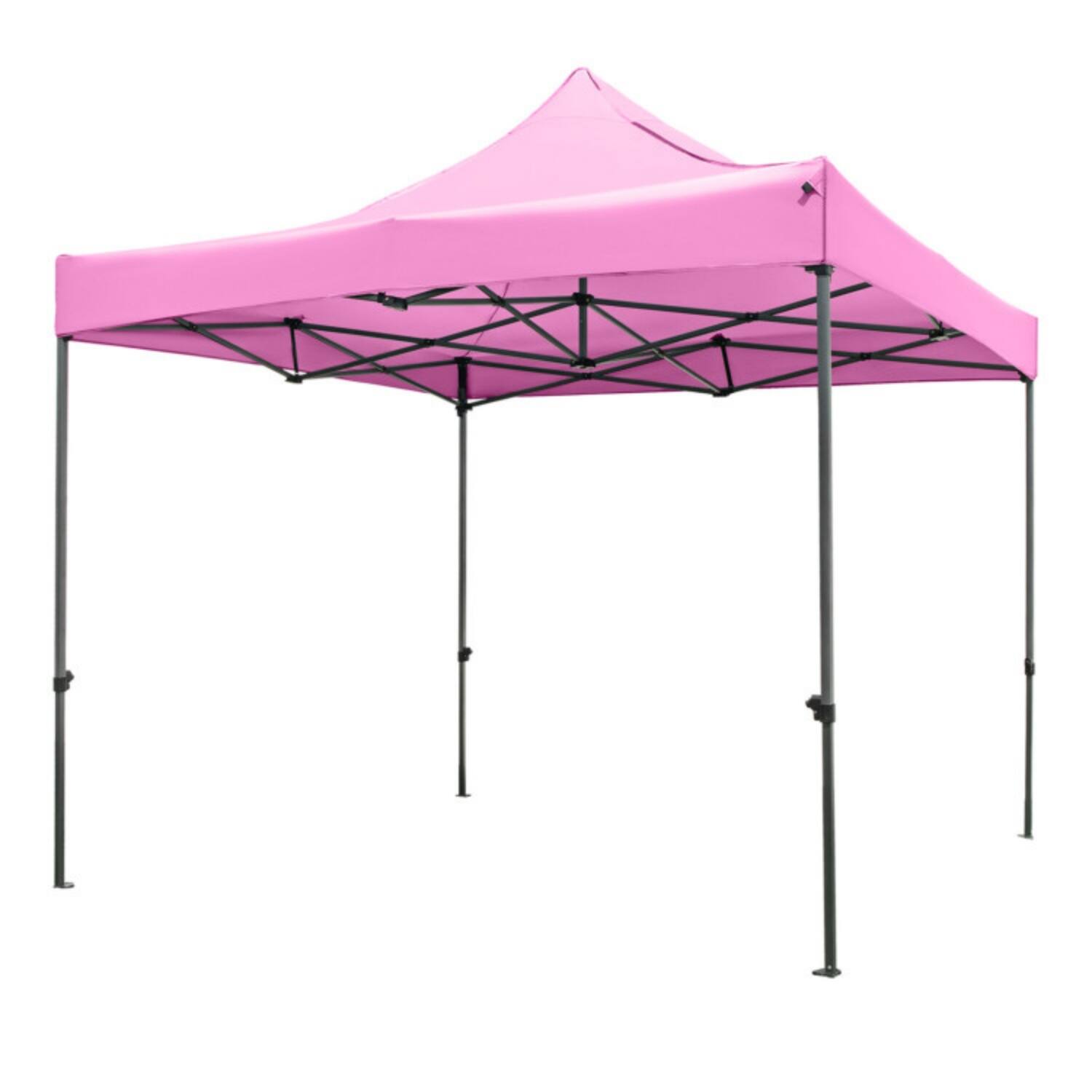 Alt View 4. Mondawe - 10 x 10 FT Pop-Up Canopy Tent with Wheeled Bag and 420D Oxford Canopy - Pink.