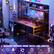 L SHAPED GAMING DESK WITH LED LIGHTS RGB Colors Built-in Mic Music Sync Timing Function APP Control Remote Control
