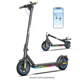 5th Wheel - AURAPRO Foldable Electric Scooter w/ 20 mi Max Range and 20 mph Max Speed - Black