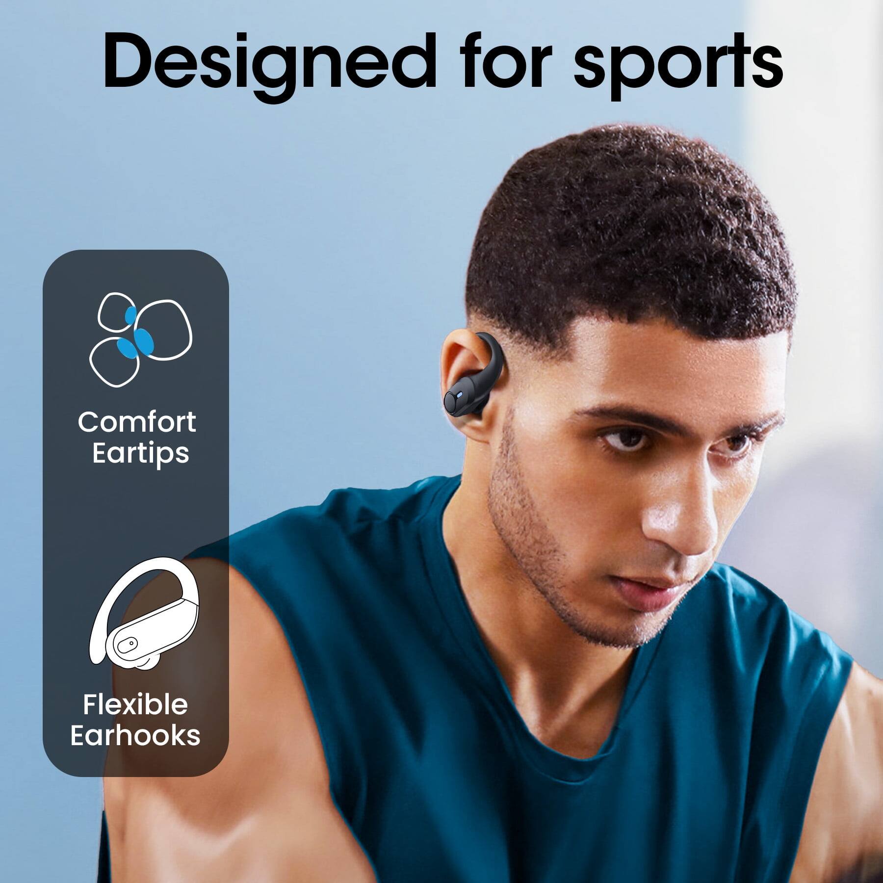 Designed for sports

- Comfort Eartips
- Flexible Earhooks