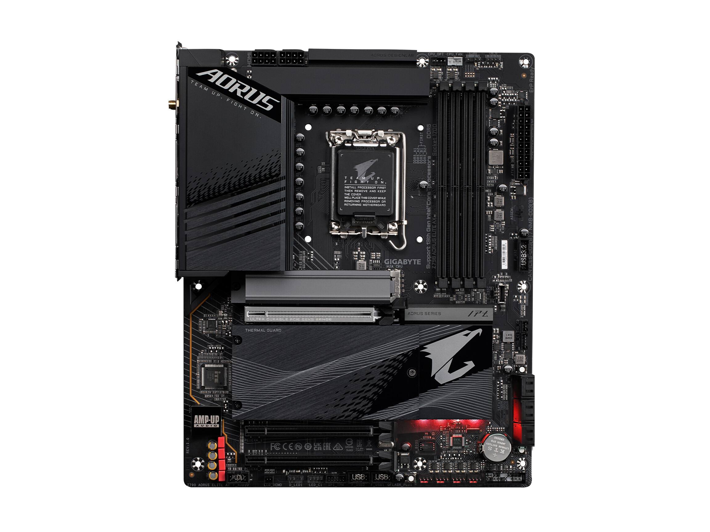 GIGABYTE - Z790 AORUS ELITE AX (Socket LGA 1700) Intel Z790 ATX DDR5 Wi-Fi 6E Motherboard - Black