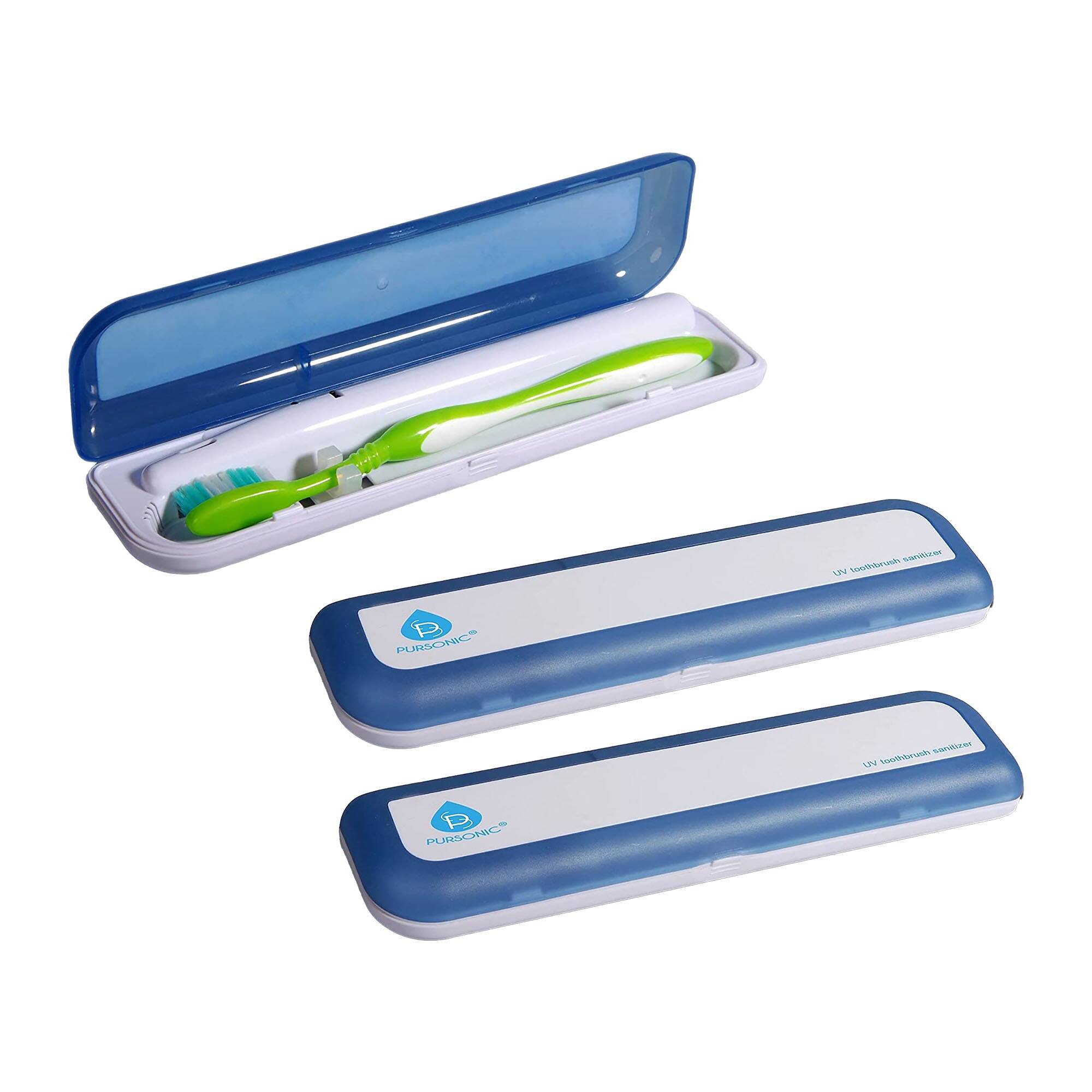 Pursonic - 3-Pack Portable UV Toothbrush Sanitizer Bundle – Compact Protection for a Cleaner Smile - Multicolor