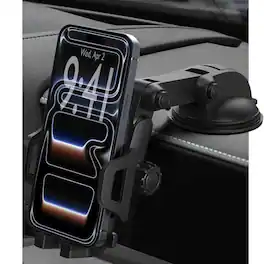 Esoulk - Universal Dashboard and Windshield Car Phone Holder Mount Fits Samsung iPhone 17 16 15 14 13 12 Pro Max - Black