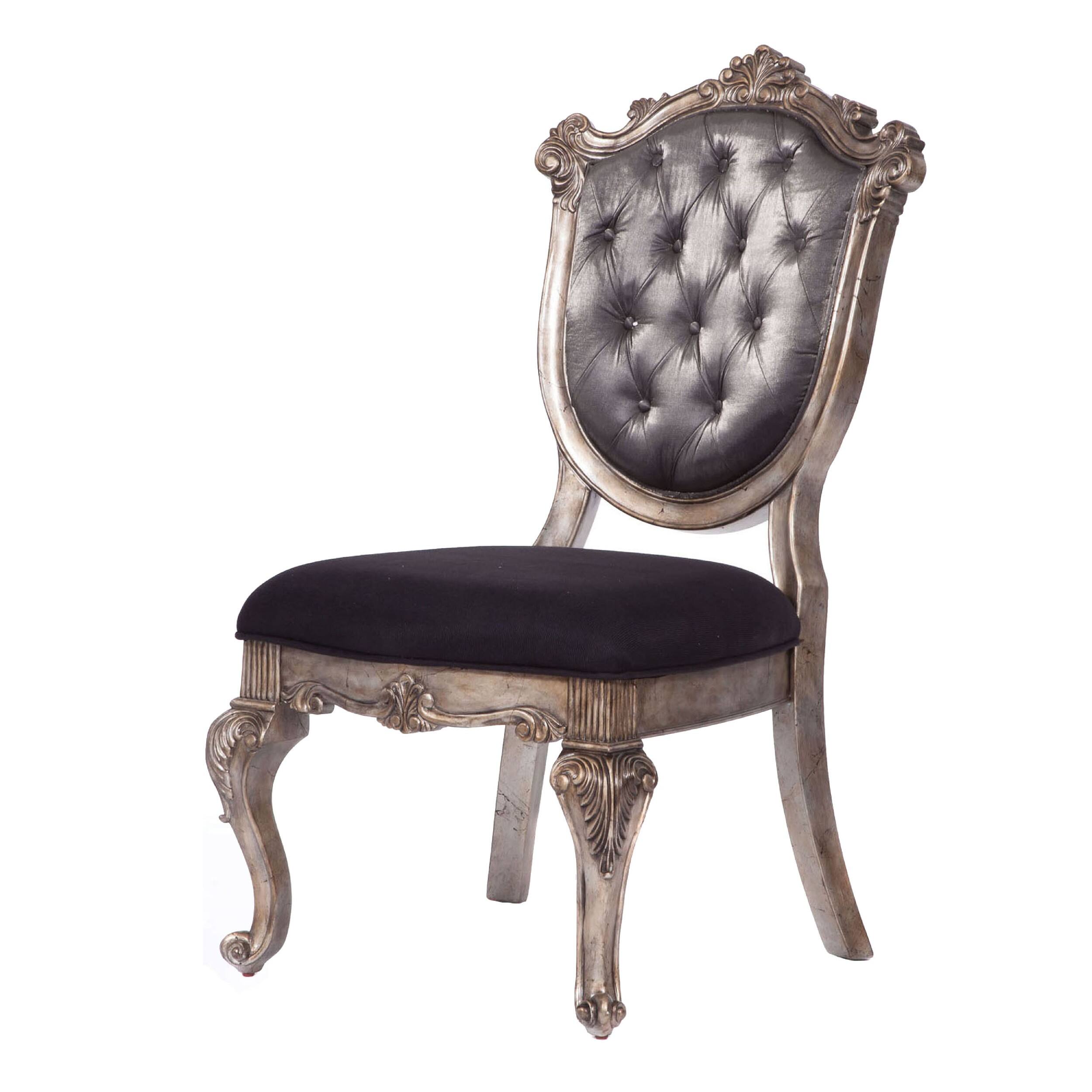 Alt View 1. Manhattan Lane - 28 Inch Wide Wood Dining Chair, Set of Two - Gray and Silver.