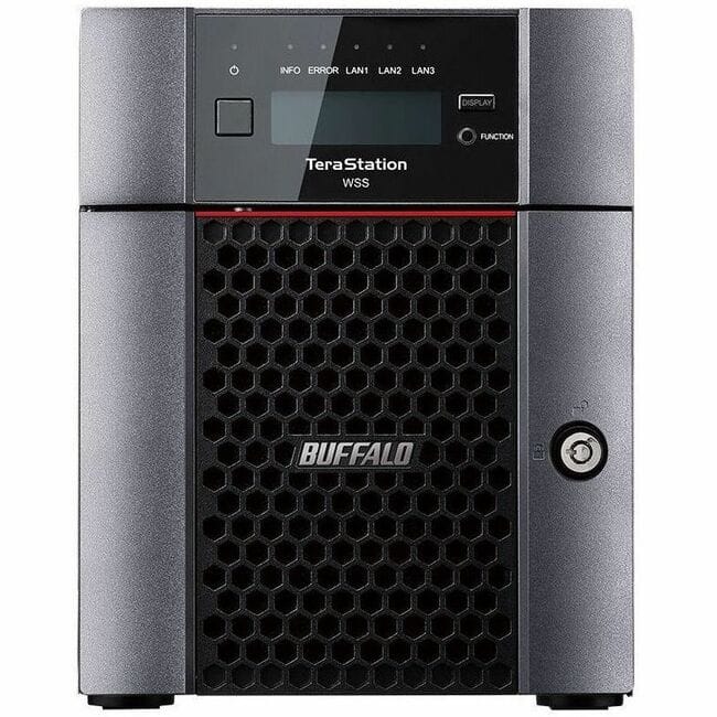 Buffalo - TeraStation WS5420DN 4-Bay Windows Server IoT 2025 Desktop NAS 32TB (4x8TB) HDD Included TAA Compliant - Intel - Black