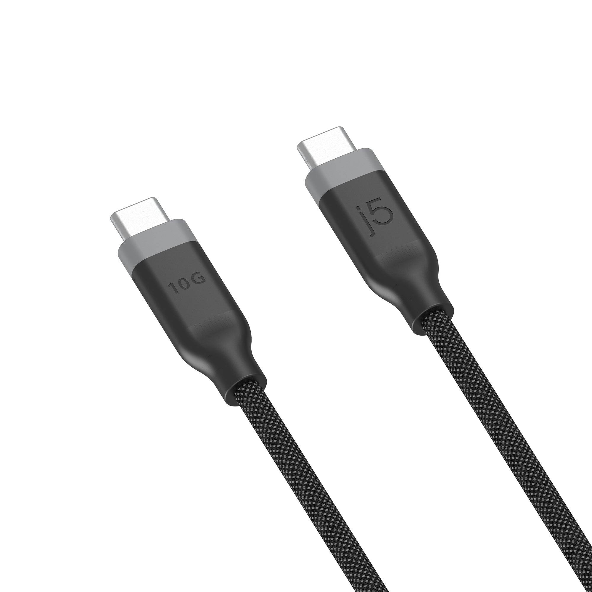 Alt View 1. j5create - USB-C 3-in-1 Charge and Data Cable - Black.