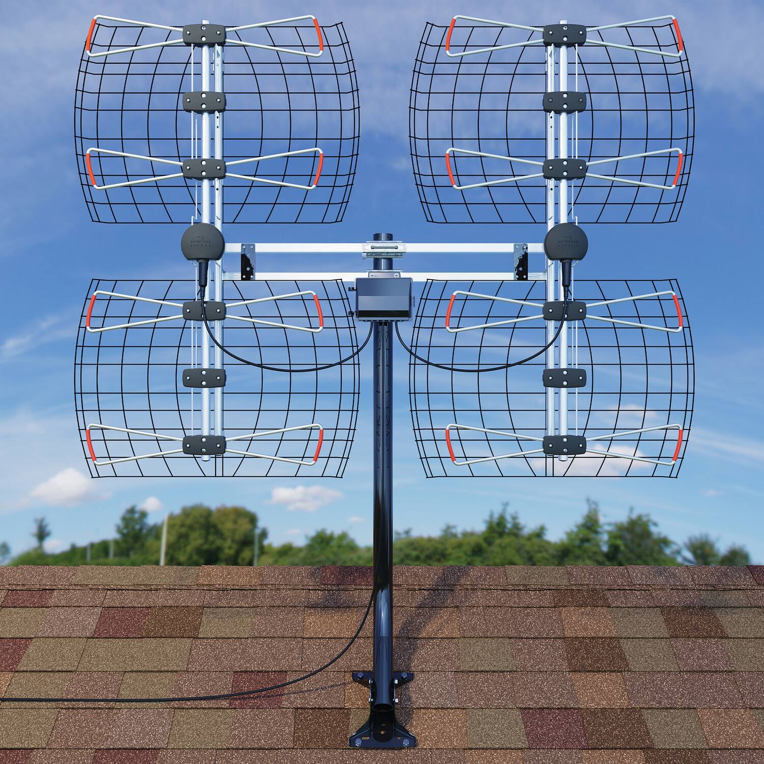 Alt View 3. Antennas Direct - Antennas Direct Db8-e 8-element Bowtie Uhf Outdoor Hdtv Antenna, Multi-directional, 70+ Mile Range, 4k 8k Uhd Nextgen - Silver.