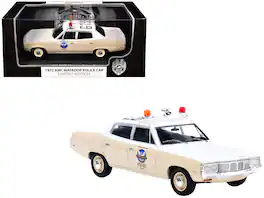 1972 AMC Matador Police Car "Phoenix Police Department" White and Beige 1/43 Diecast Model by Iconic Replicas