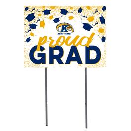 Jardine - Kent State Golden Flashes 18'' x 24'' Grad Yard Sign - White