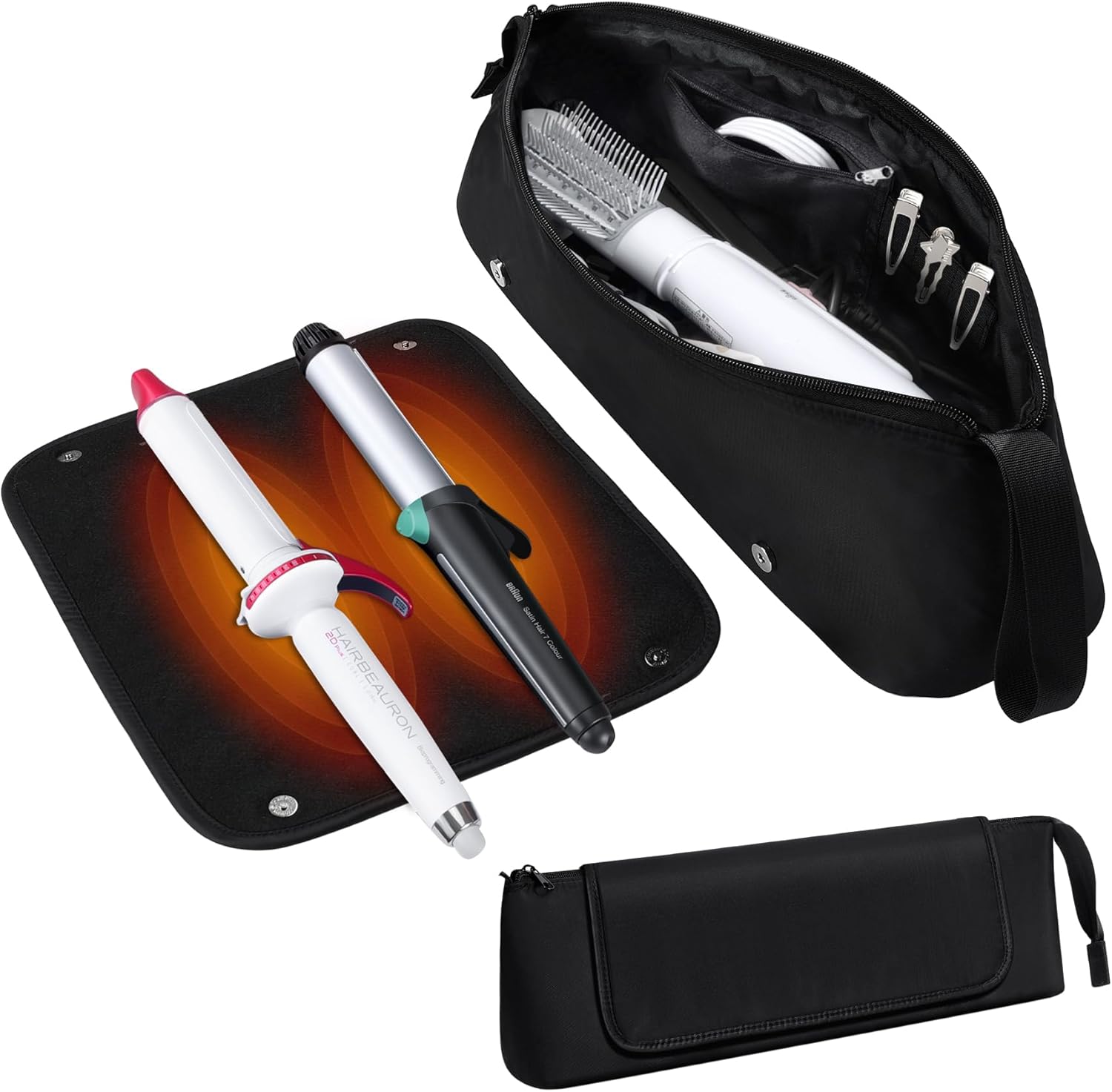 BUBM Hair Tools Travel Bag and Mat