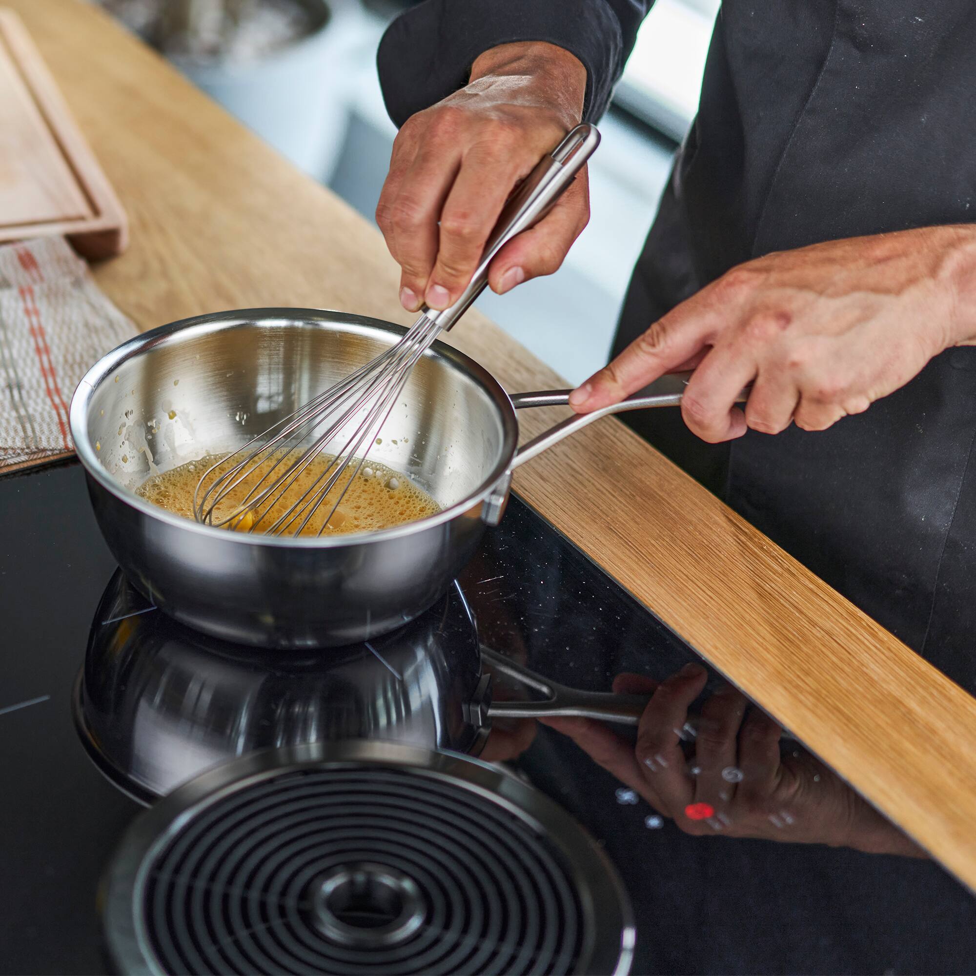 Alt View 7. Demeyere - Demeyere Industry 5-Ply 2-qt Stainless Steel Saucier - Stainless Steel.