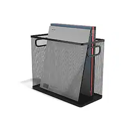 TRU RED - Wire Mesh File Organizer, Matte - Matte Black