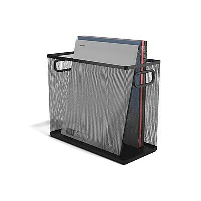Front. TRU RED - TRU RED™ Wire Mesh File Organizer, Matte Black (TR57550) - Matte Black.