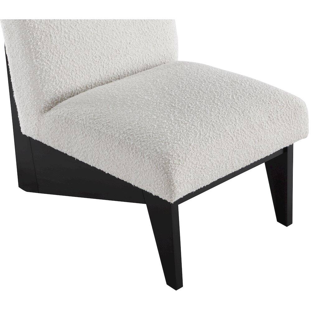 Alt View 4. Meridian Furniture - Chapman Cream Boucle Fabric Accent Chair - Beige.