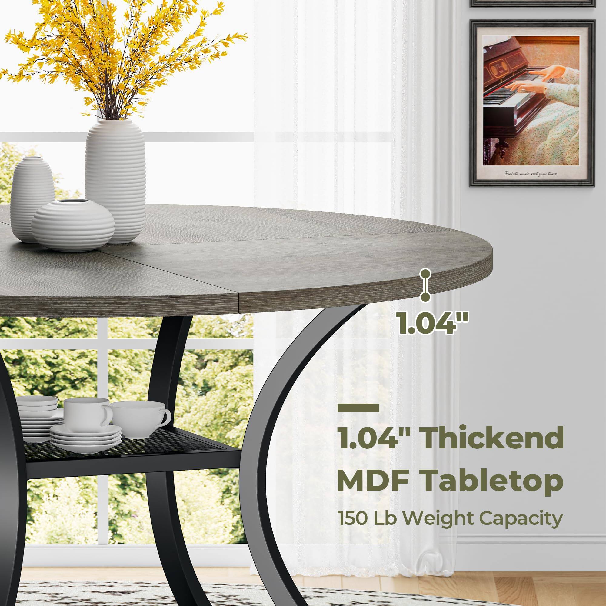 1.04" Thickened MDF Tabletop  
150 Lb Weight Capacity