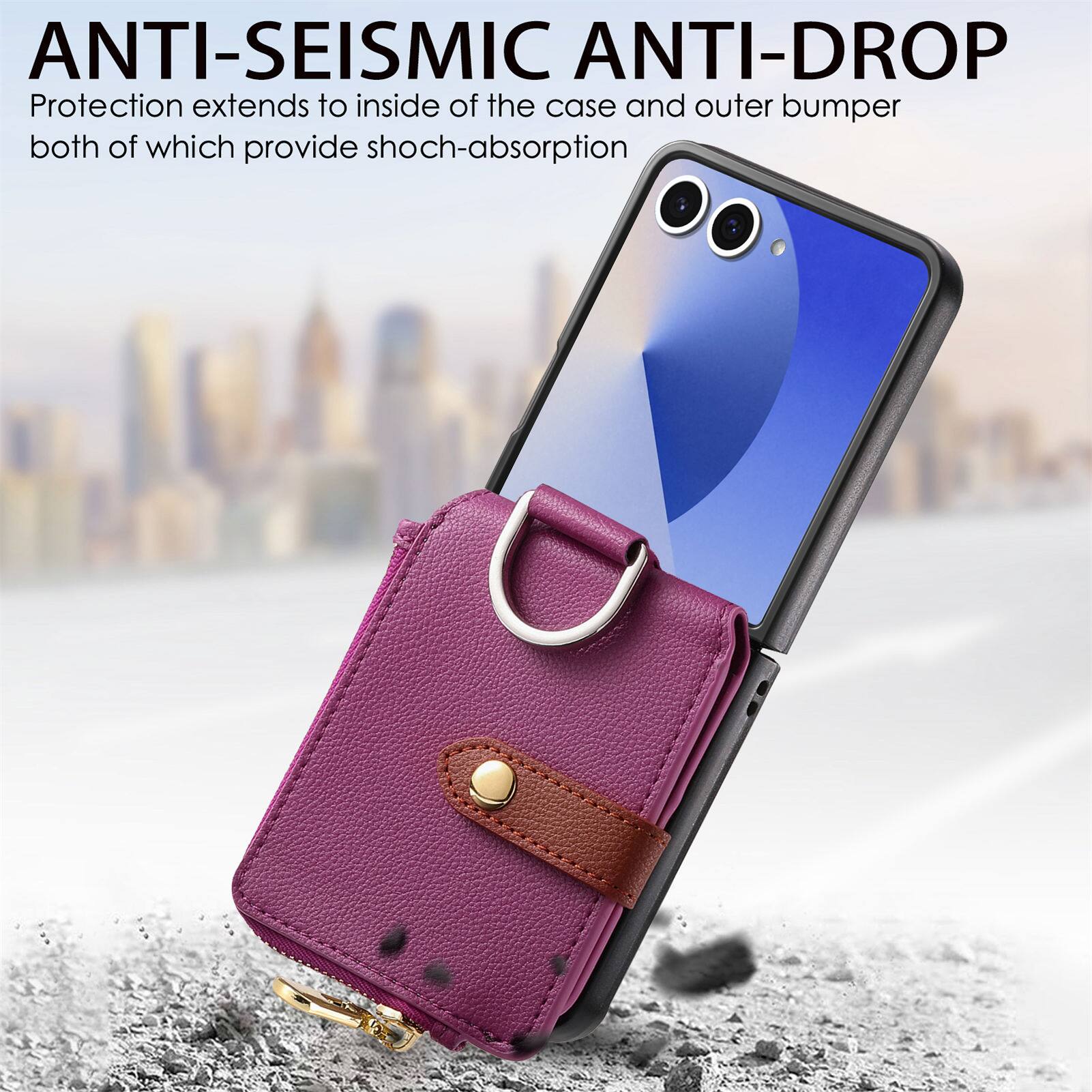 ANTI-SEISMIC ANTI-DROP  
Protection extends to inside of the case and outer bumper both of which provide shock-absorption