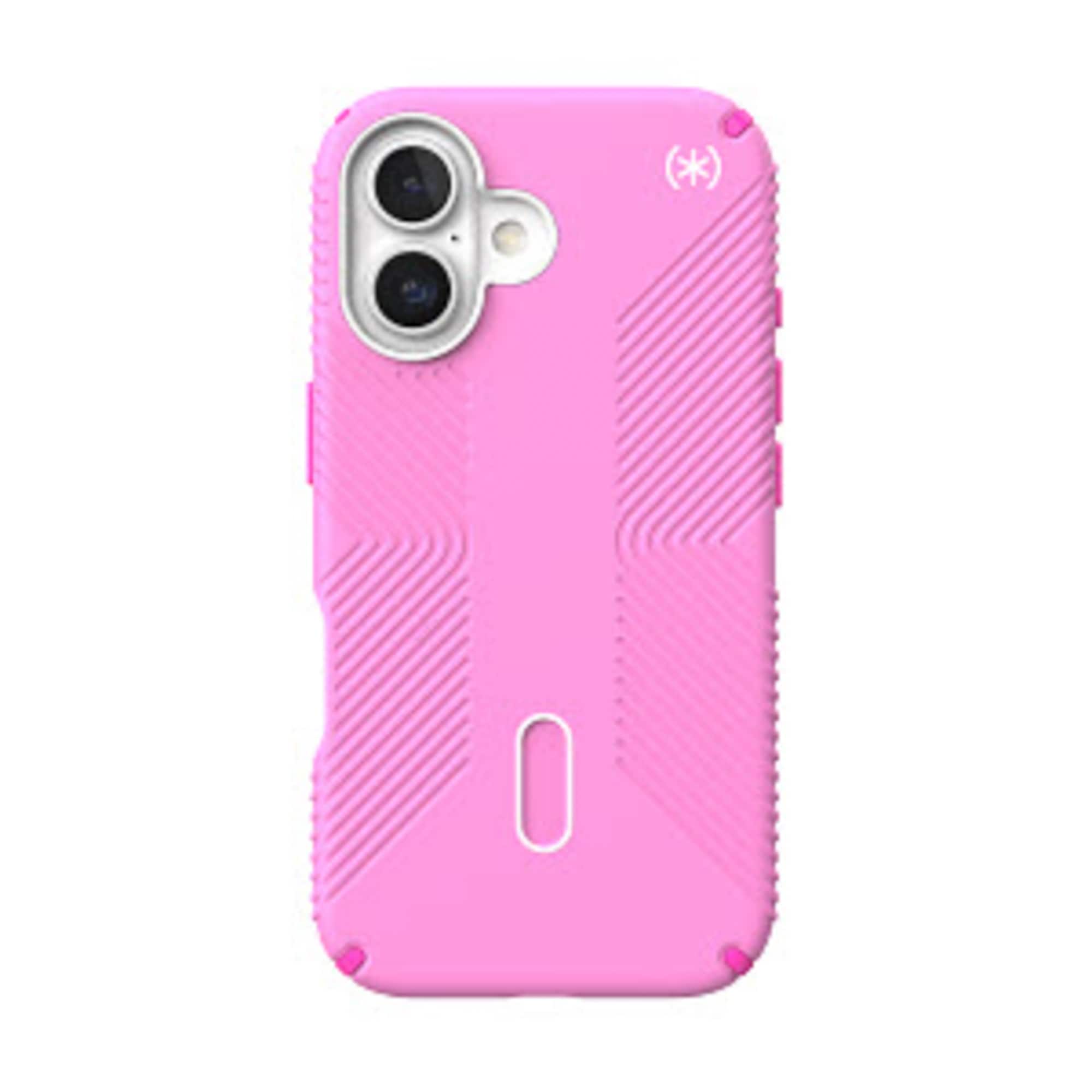 Front. Speck - Presidio2 Grip ClickLock Case with MagSafe for Apple iPhone 16 - True Pink.