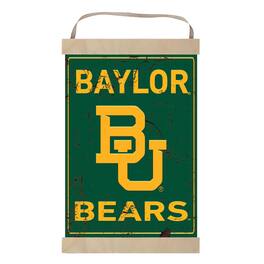 Jardine - Baylor Bears Faux Rust Banner Sign - Green
