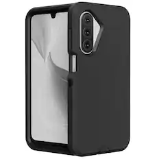 Front. Entronix - Entronix Case for Galaxy A17 - Triple-Layer Heavy Duty Protection - Black.