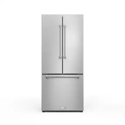 Front. Thor Kitchen - Gordon Ramsay Series by Thor Kitchen 17.5 Cu. Ft. Counter Depth Refrigerator - Stainless steel.