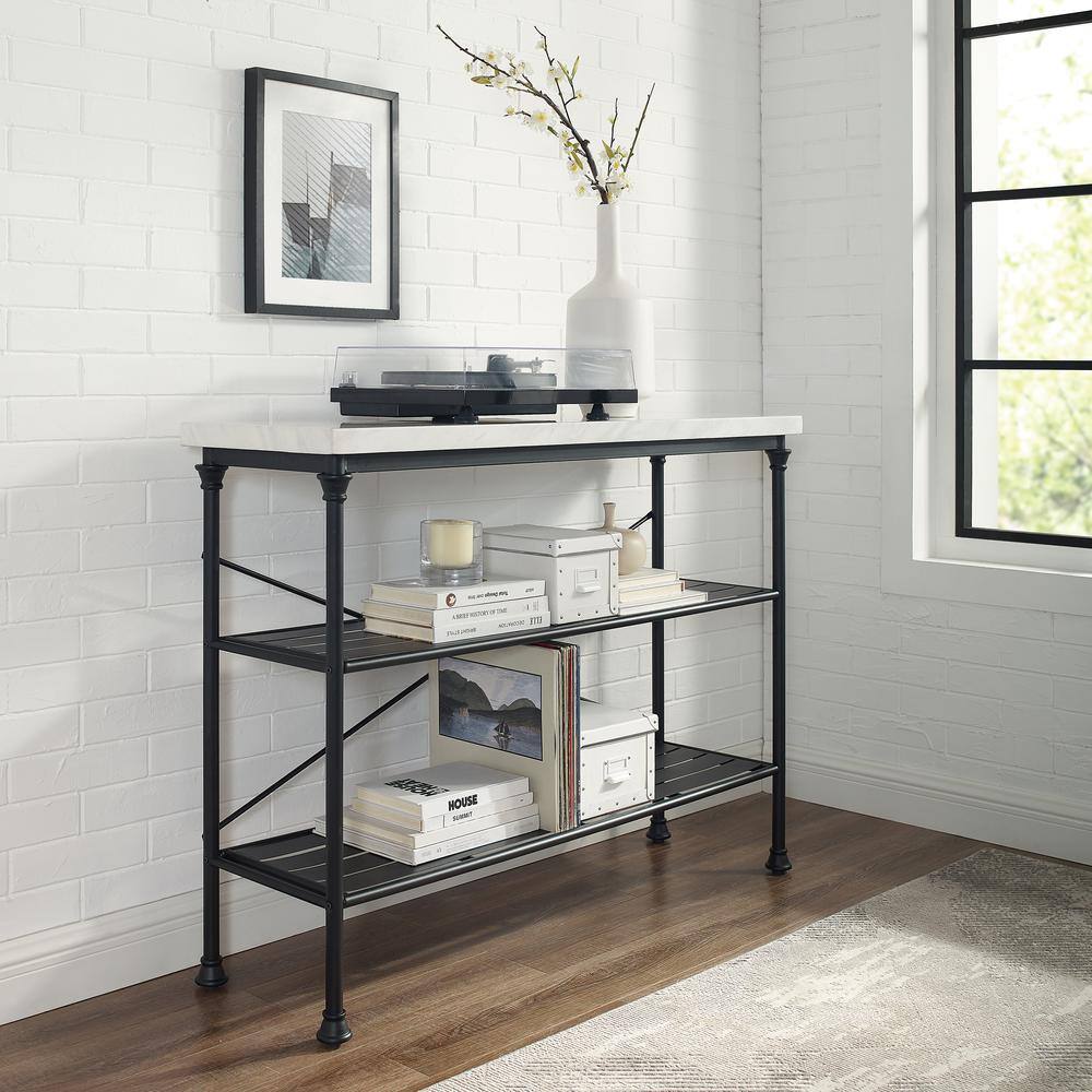 Alt View 5. Crosley Furniture - Madeleine Entryway Console Table - White Marble.