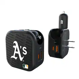 Keyscaper - Athletics Dual Port USB Car & Home Charger - Multicolor