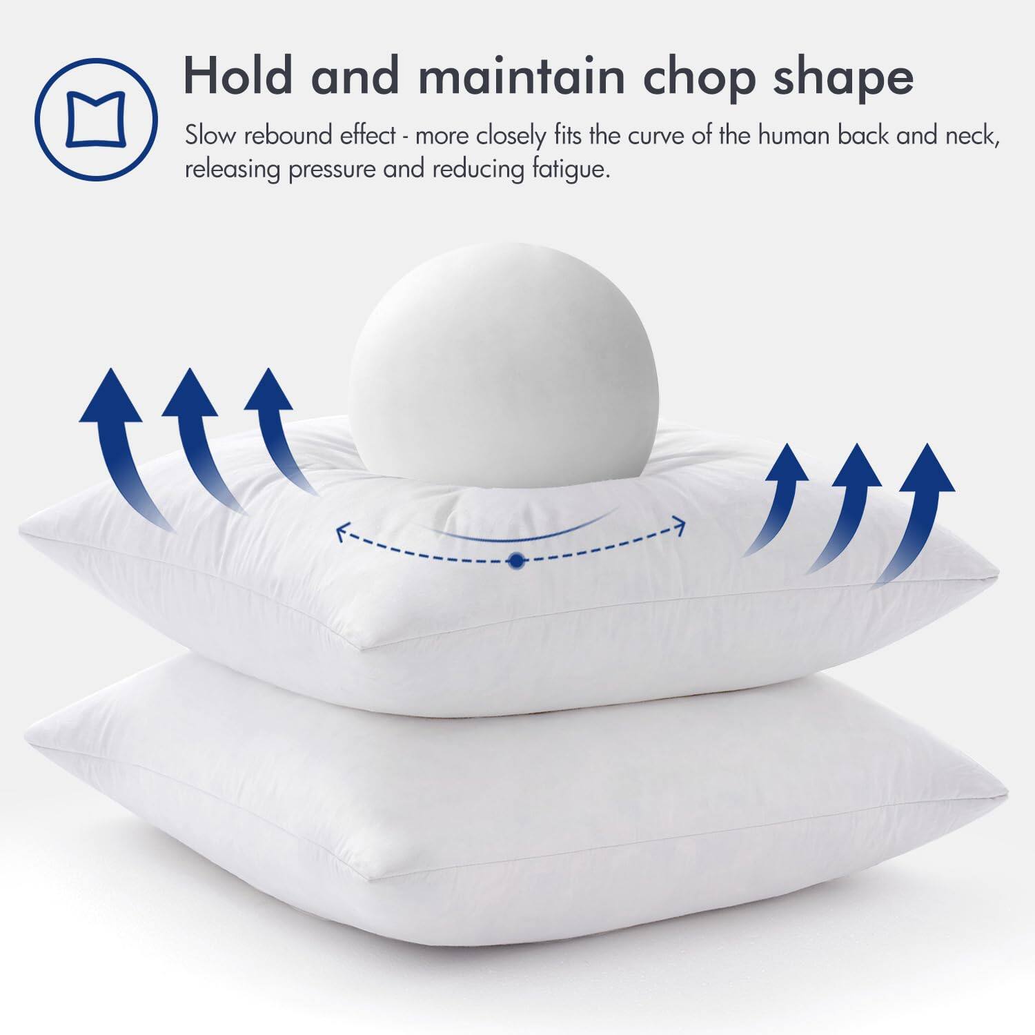 Hold and maintain chop shape

Slow rebound effect - more closely fits the curve of the human back and neck, releasing pressure and reducing fatigue.