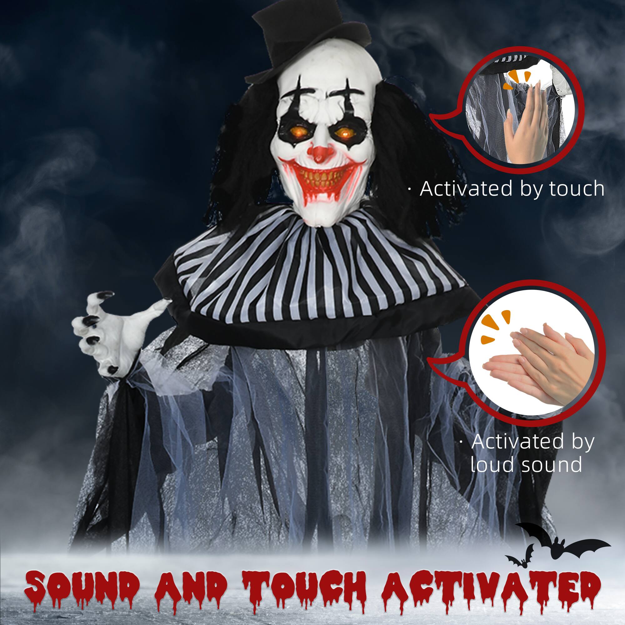 Activated by touch  
Activated by loud sound  
SOUND AND TOUCH ACTIVATOR