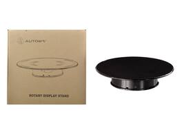 Rotary Display Turntable Stand Medium 10 Inches with Top for 1/64 1/43 1/32 1/24 1/18 Scale Models by Autoart - Black