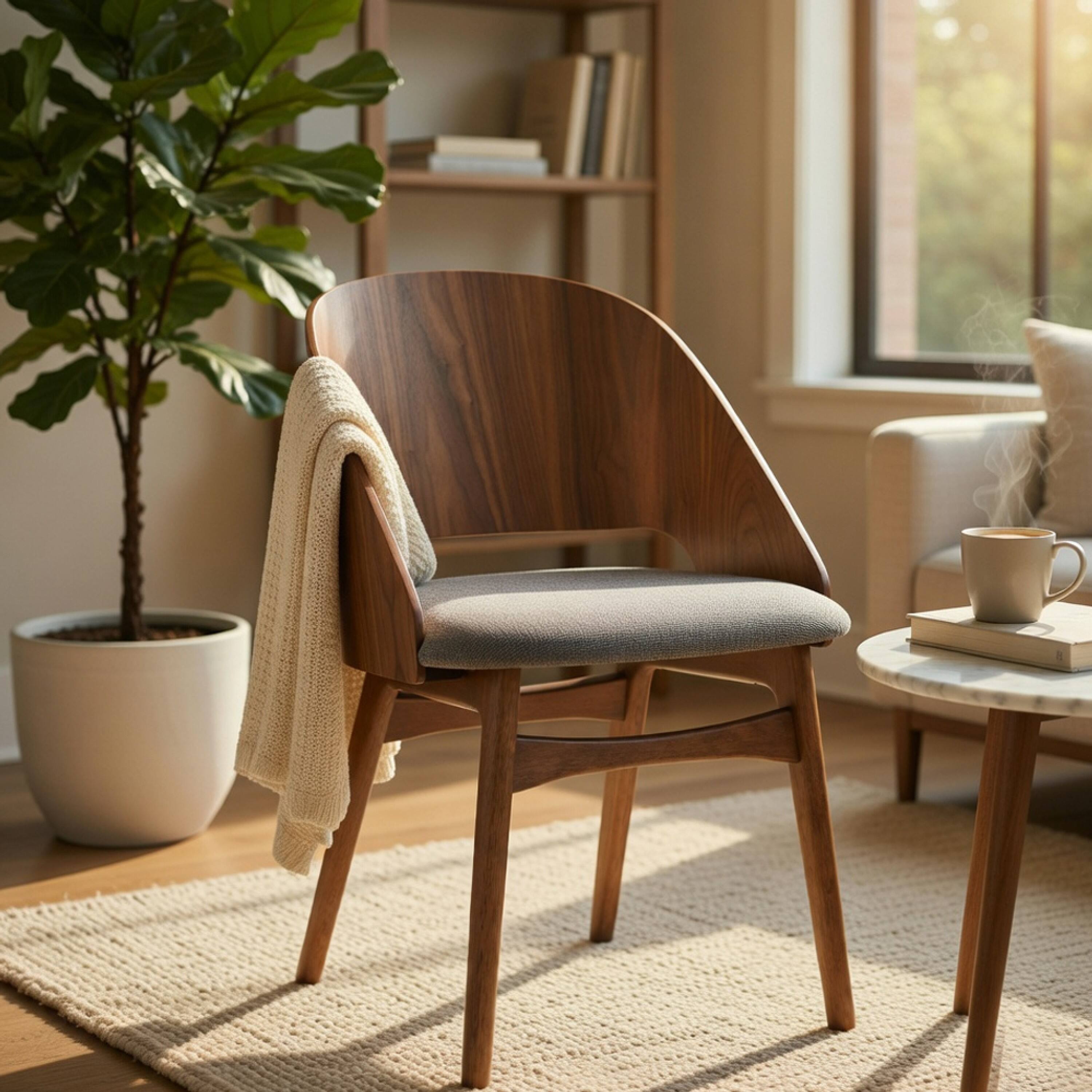 Alt View 7. Manhattan Lane - Dio Dining Side Chair Set of 2, Open Cut Curved Back, Walnut Brown - Gray, Dark Walnut Brown.