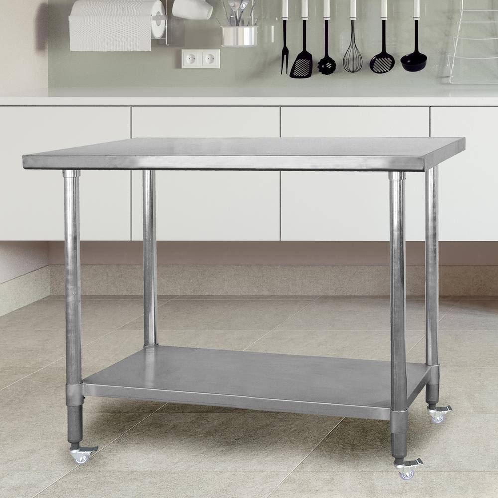 Back. Sportsman Pro-Series - Stainless Steel Work Station with 48 inch Workbench Table - Silver.