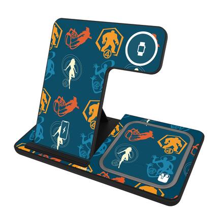 Front. Keyscaper - Marvel Pattern 2 3 in 1 Charging Station - Fantastic Four.