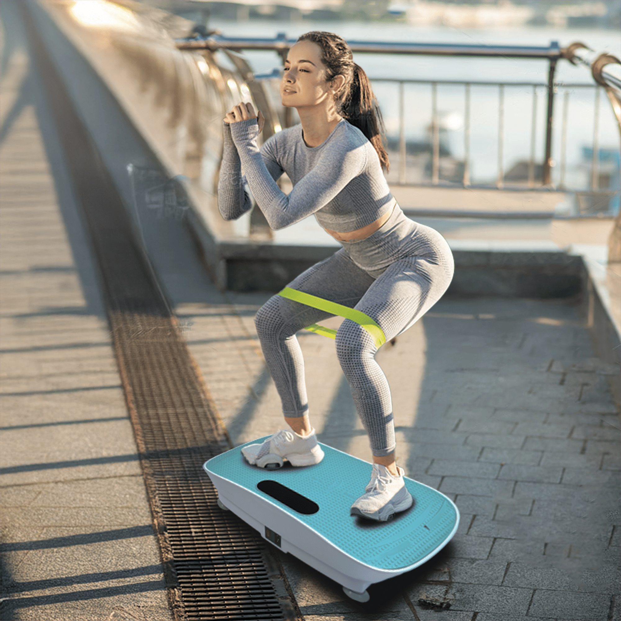 Angle. Akoasm - Silent Vibration Plate Exercise Machine Vibration Platform 10-Frequency Weight Loss Body Shaking Machine-Blue - Blue.