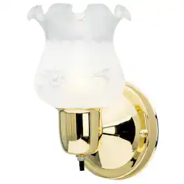 Westinghouse - 1-Light Polished Brass Wall Sconce