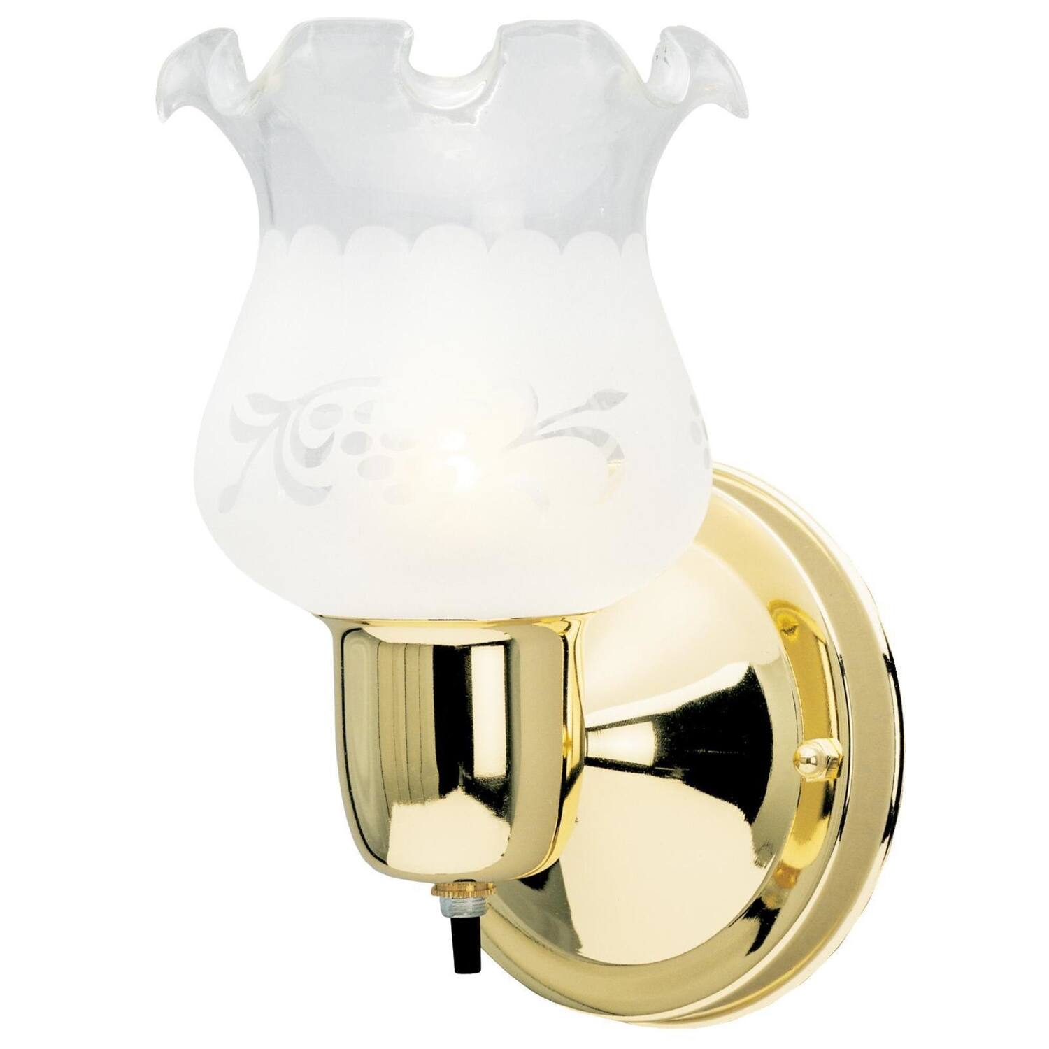 Front. Westinghouse - Westinghouse 1-Light Polished Brass Wall Sconce.