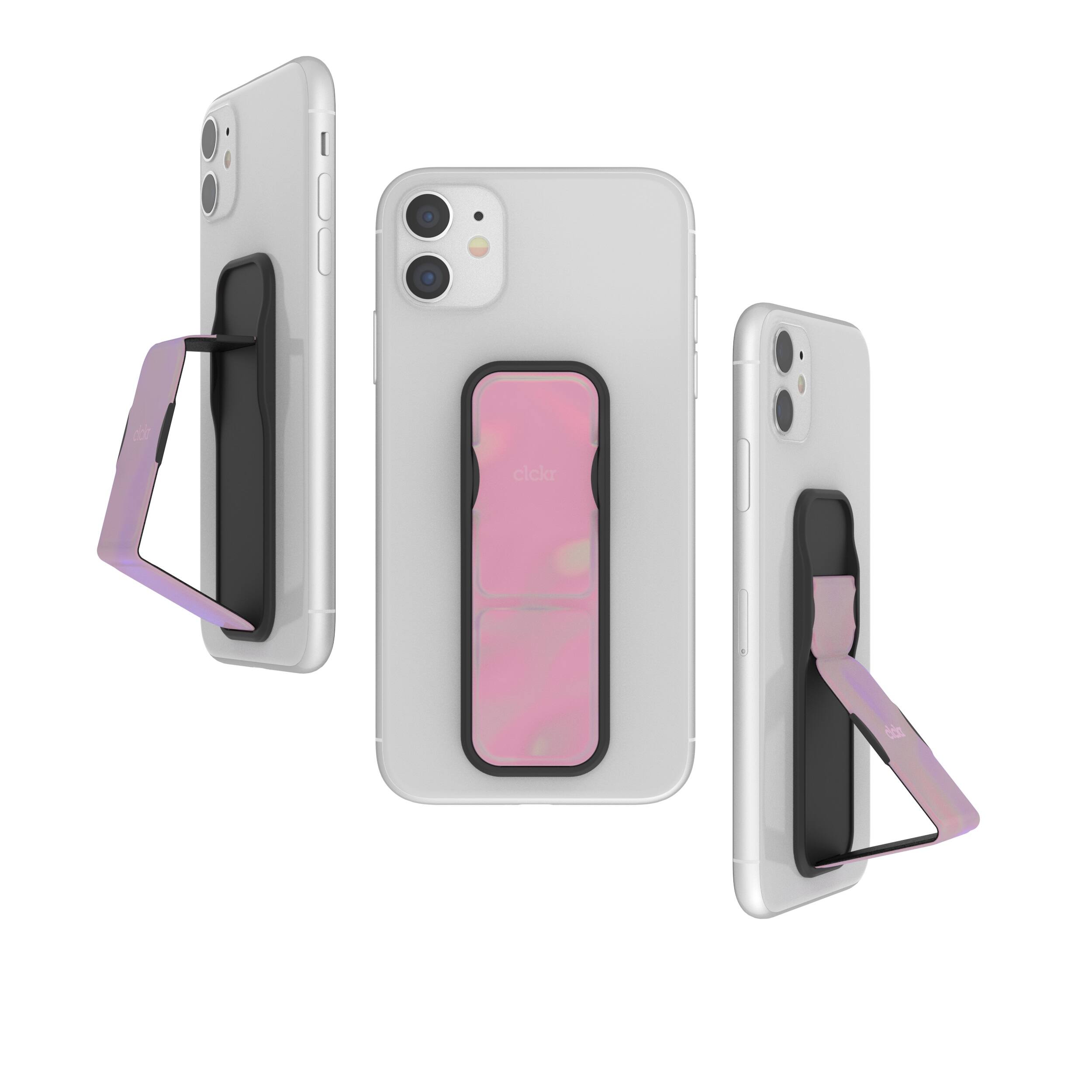 Alt View 18. CLCKR - Phone Grip and Stand for Most Cell Phones - Pink.