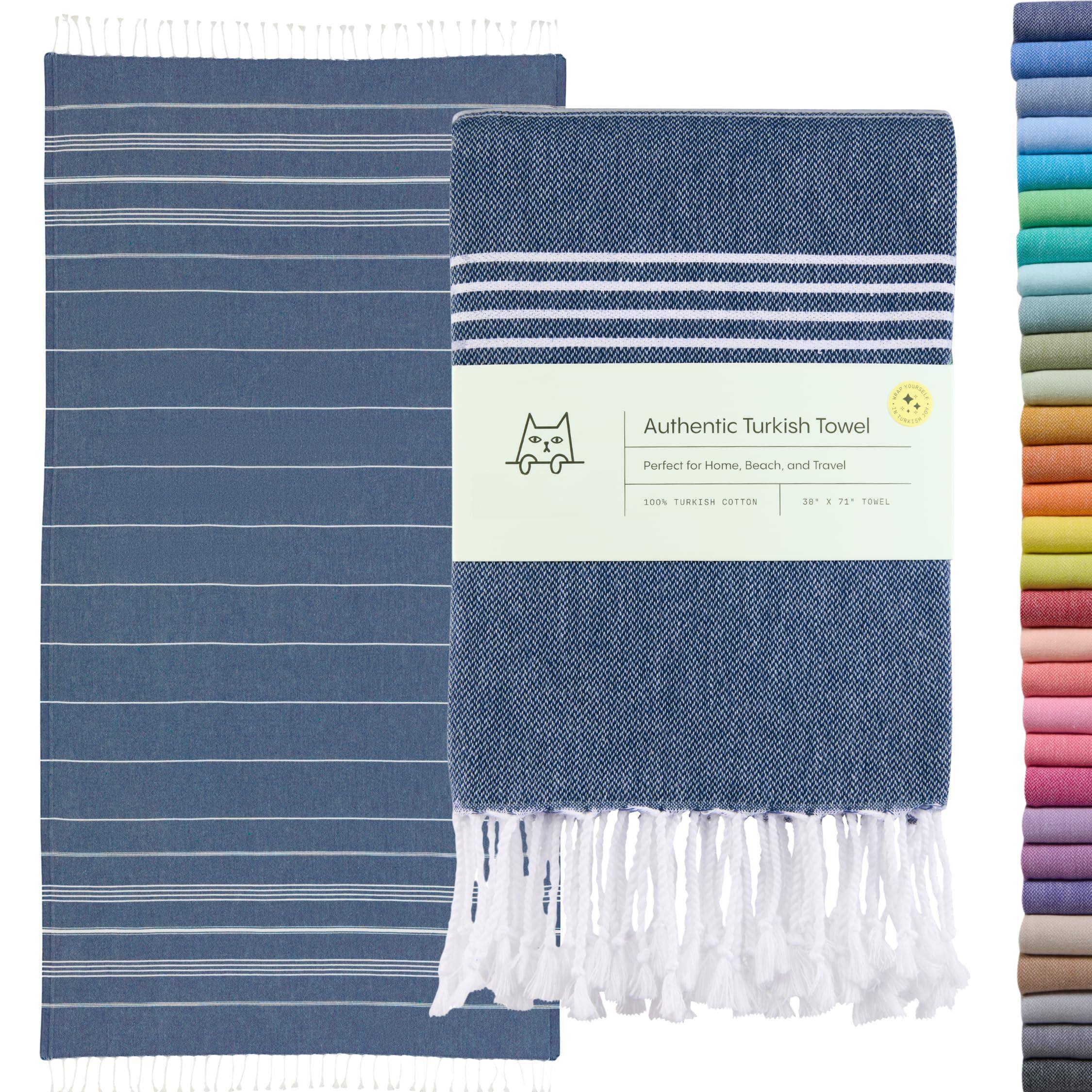 Dark Blue Beach Towel (38" x 71")