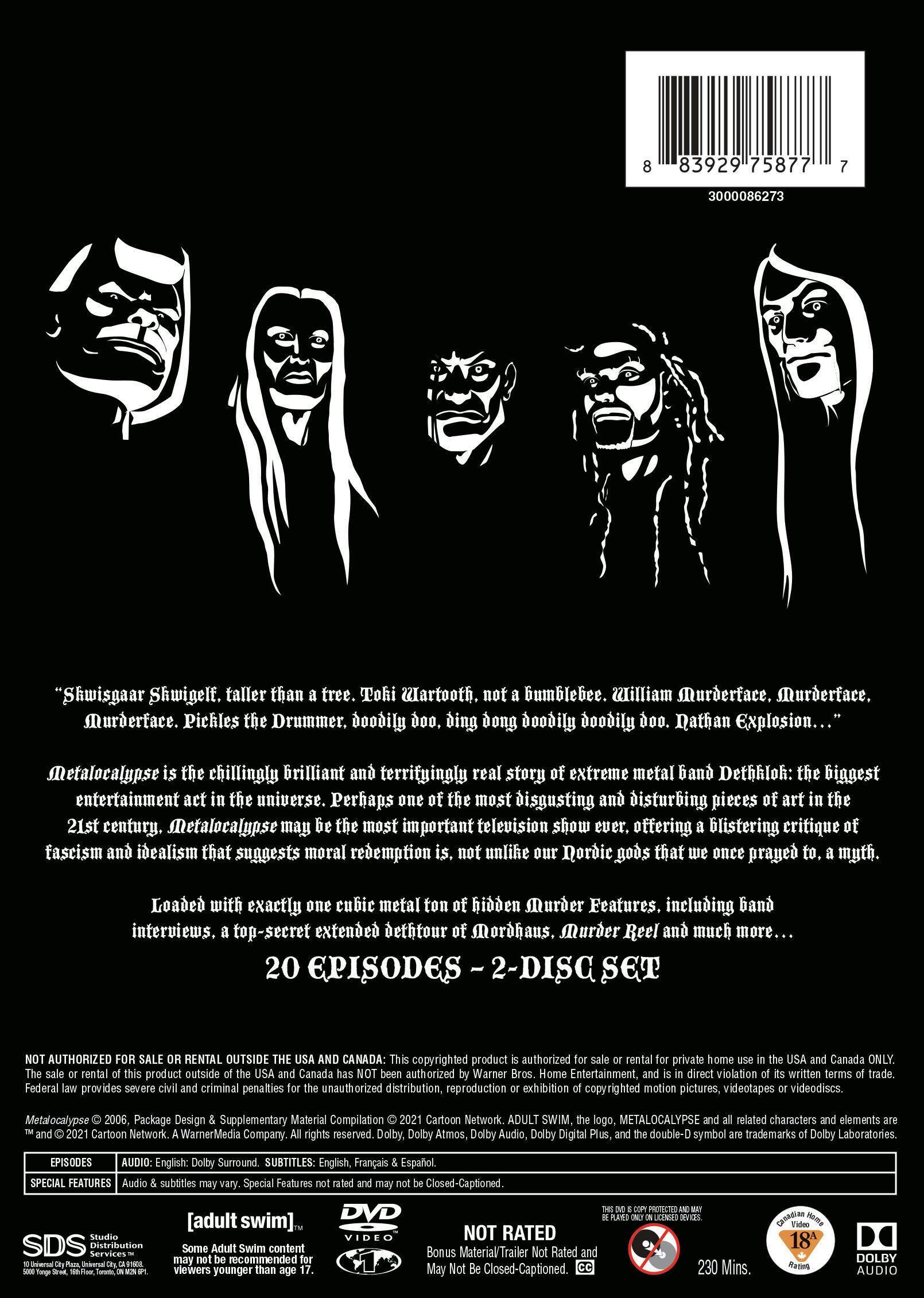 Angle. Metalocalypse: Season 1 (DVD New Box Art) [DVD].