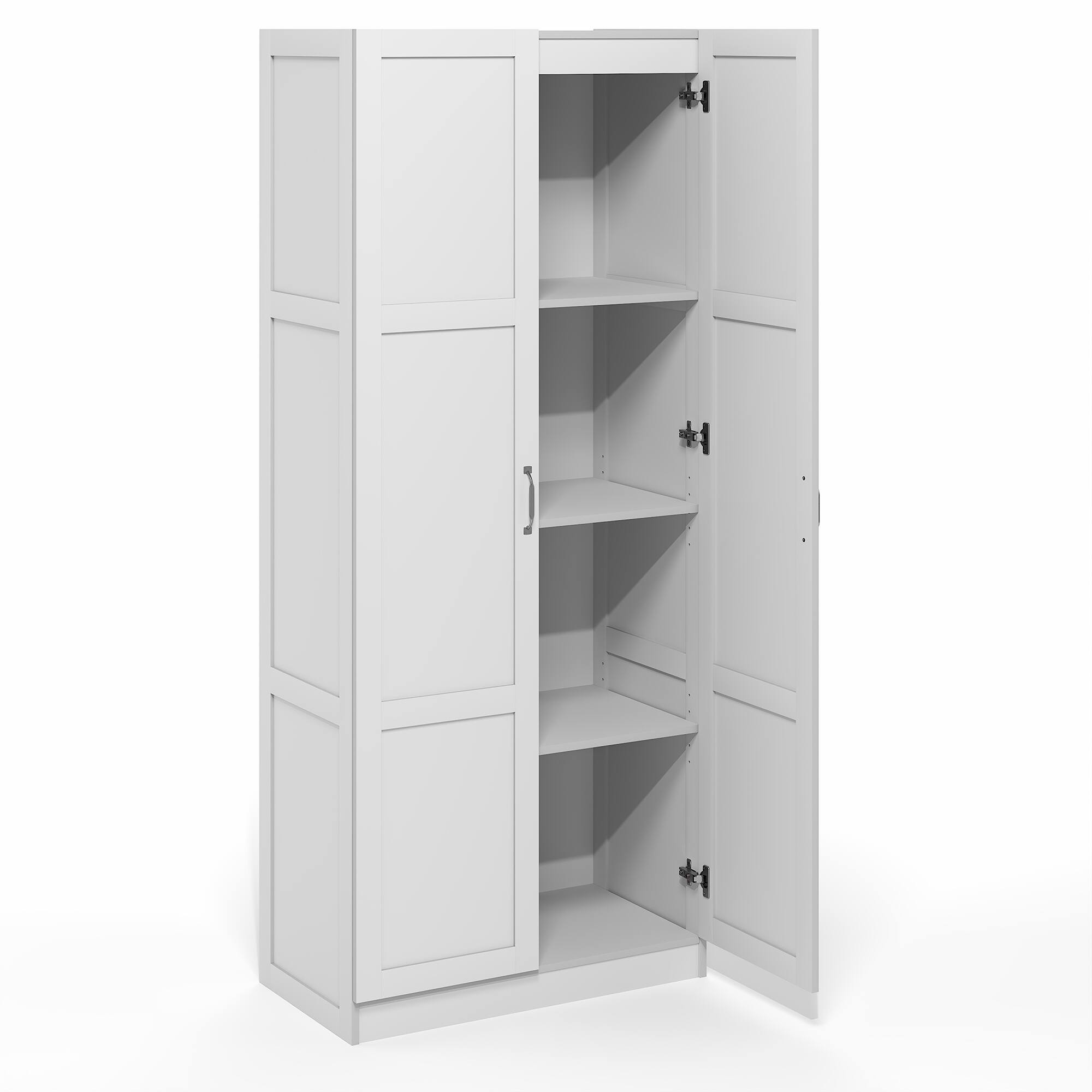 Alt View 9. Furinno - Robin Multipurpose Storage Cabinet, Pantry Cabinet, Kitchen Cabinet with 2 Doors, 30W - White.