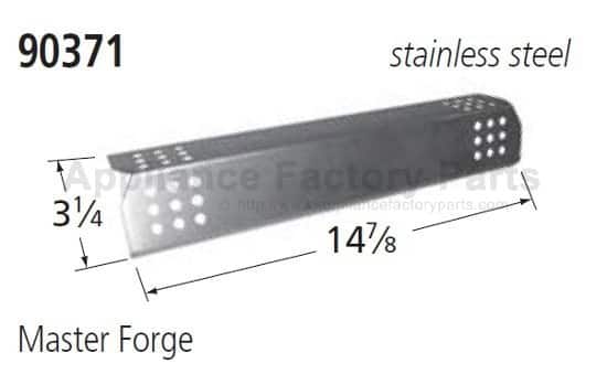 Music City Metals - MCM979037110 HEAT PLATE, SS, 14.875 X 3.25