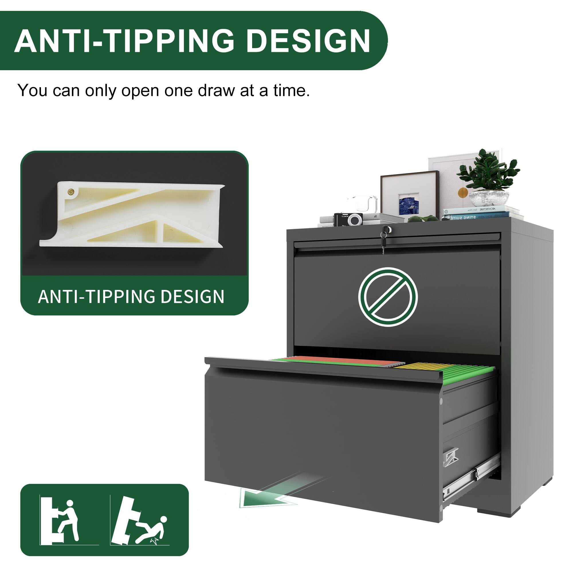 ANTI-TIPPING DESIGN

You can only open one draw at a time.

ANTI-TIPPING DESIGN