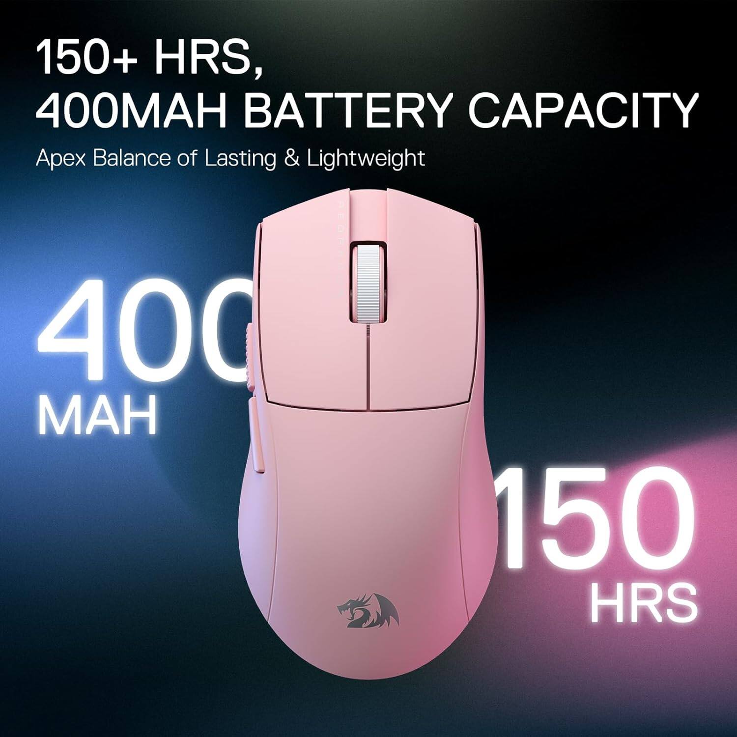 150+ HRS, 400MAH BATTERY CAPACITY Apex Balance of Lasting & Lightweight