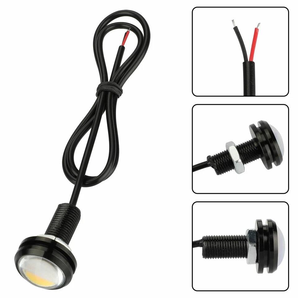 Left. Home Collection - 4-Piece LED Amber Grille Light Kit Universal for Ford Truck SUV Raptor Style - Amber.