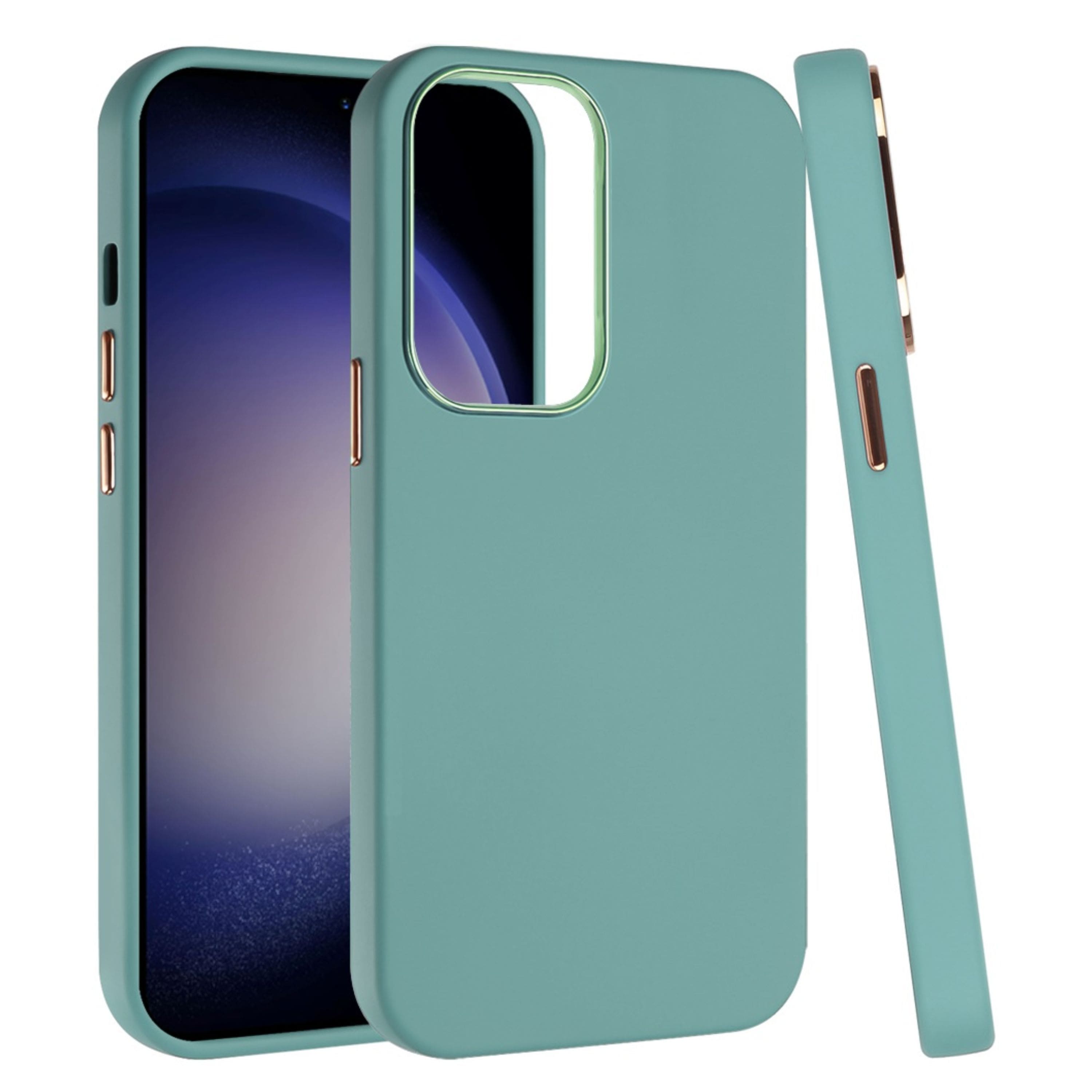 Kitcheniva - Soft Premium Phone Cover With Chromed buttons For Samsung Galaxy S24 - Teal price history on PriceWatchPro