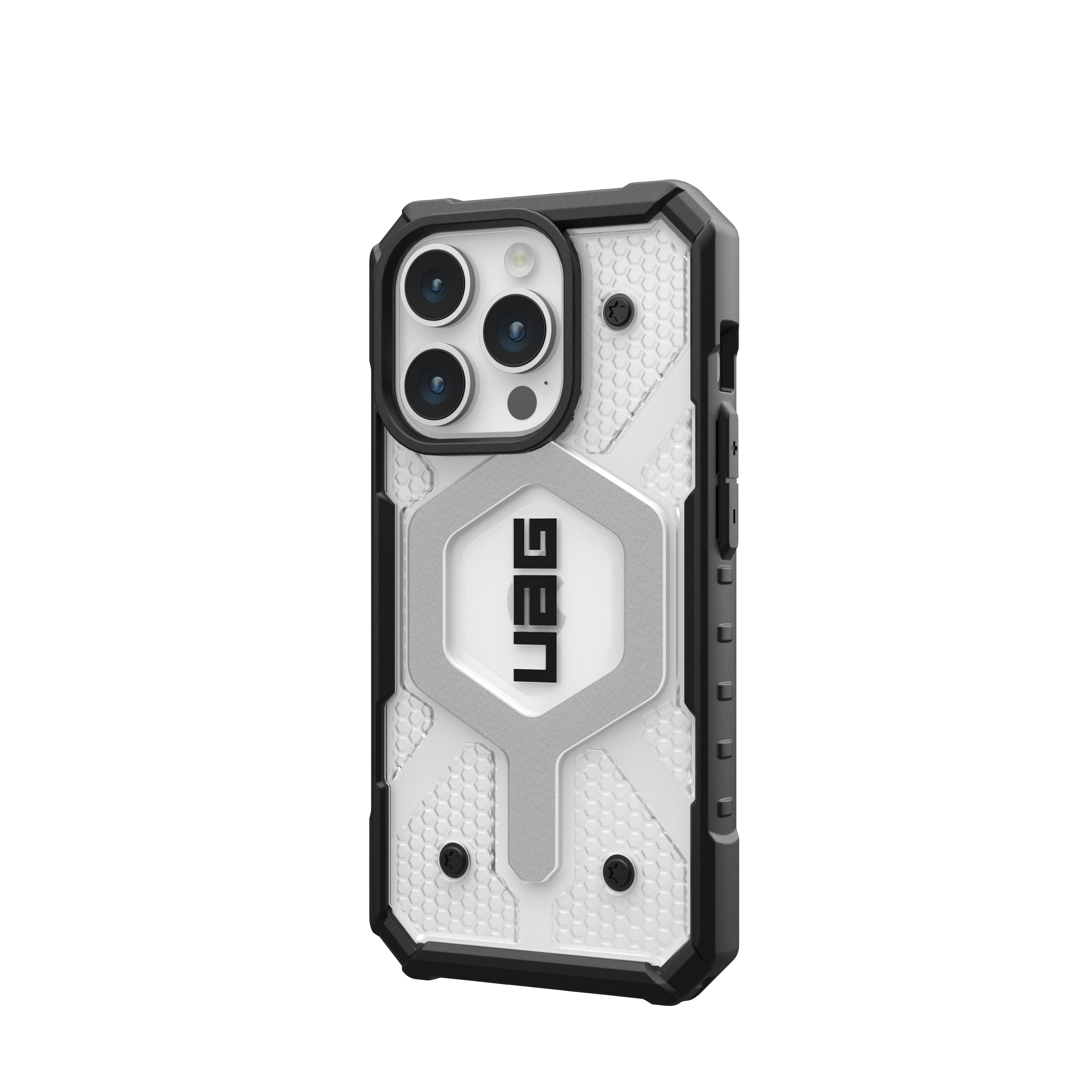 Angle. UAG - Pathfinder Series Case with Magsafe for Apple iPhone 15 Pro - Ice.