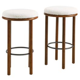Modway - Fable Boucle Fabric Bar Stools Set of 2 - Brown