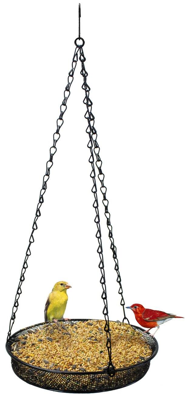 Alt View 1. Sorbus - Sorbus Bird Feeder Hanging Tray, Seed Tray for Bird Feeders, Great for Attracting Birds Outdoors, Backyard, Garden - Black.