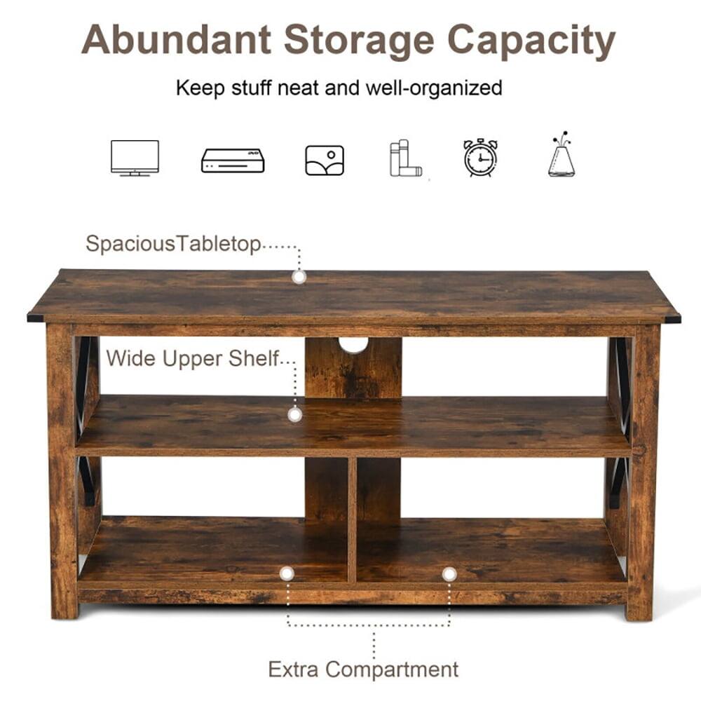 Abundant Storage Capacity  
Keep stuff neat and well-organized  

- Spacious Tabletop  
- Wide Upper Shelf  
- Extra Compartment